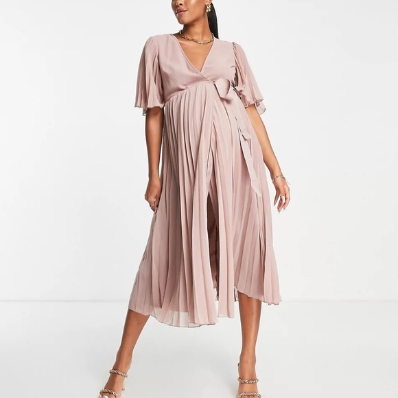 Never worn ASOS maternity wrap dress - Picture 2 of 8